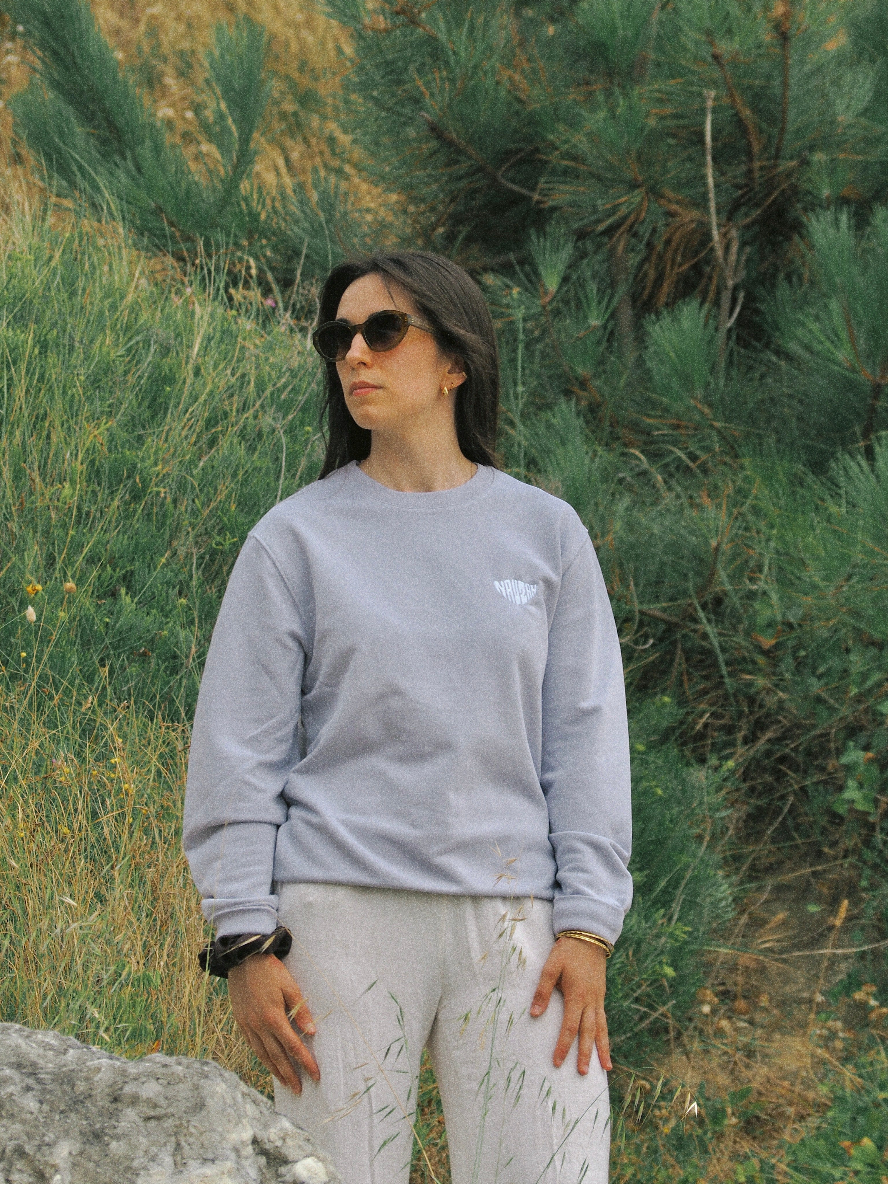 Sweat d'été brodé - Lilas