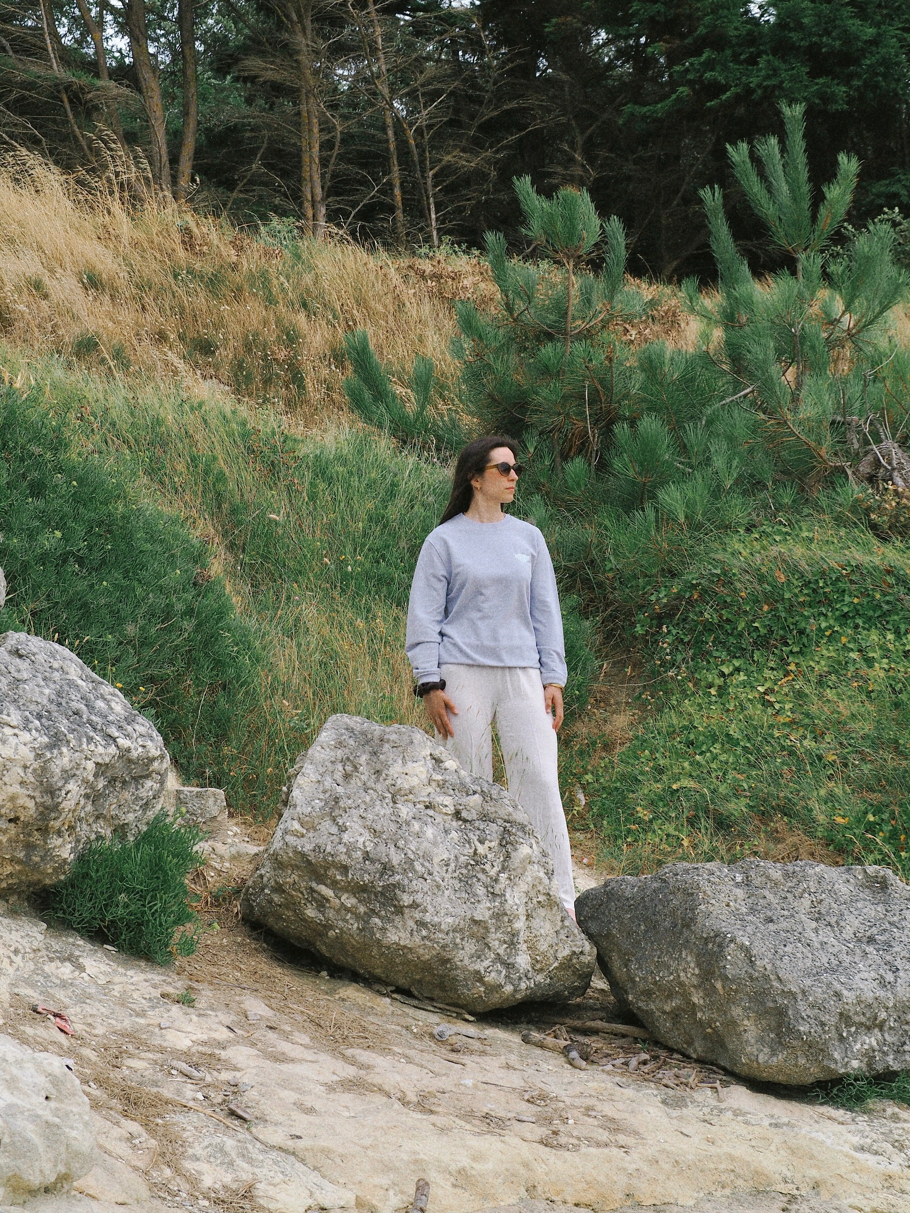 Sweat d'été brodé - Lilas
